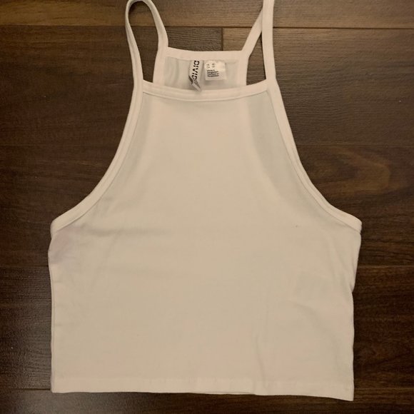 H&M | basic white halter top - Picture 1 of 4